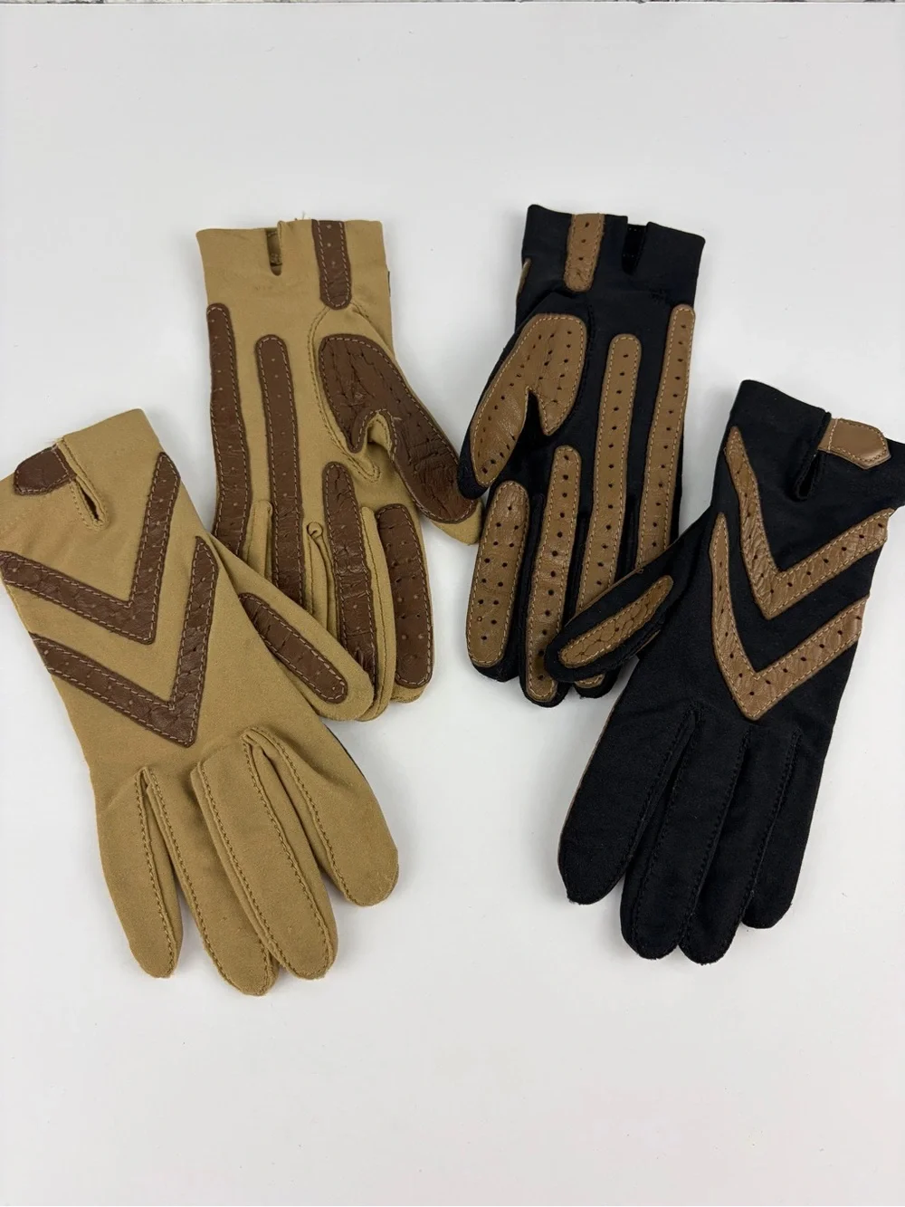 Vintage 70s 80s Isotoner for Hands Beautiful Aris Driving Hand Gloves Set Of Two